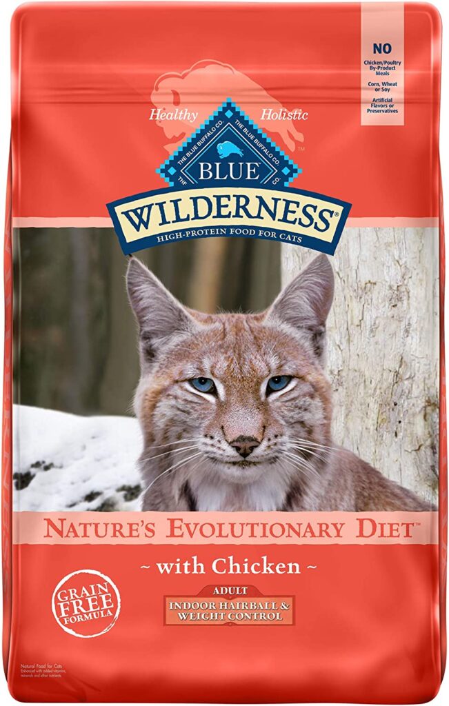 Blue buffalo wilderness indoor hairball and weight control recipe