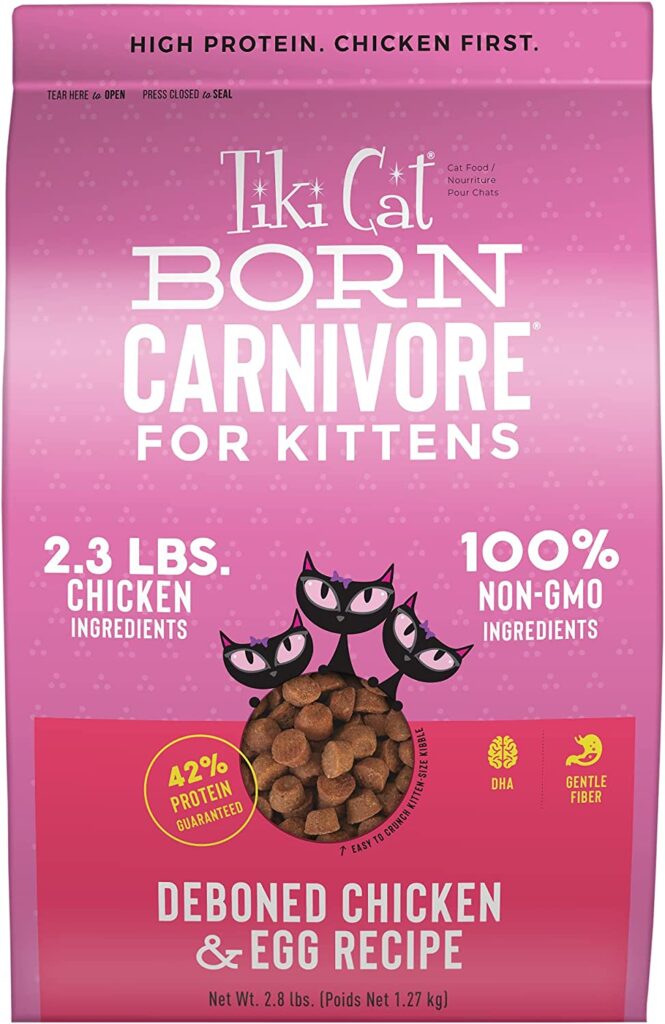 Tiki cat born carnivore grain free (chicken & egg kitten) 