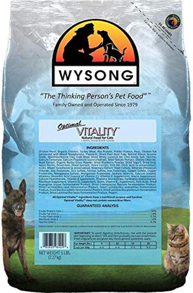Wysong optimal vitality formula dry cat food