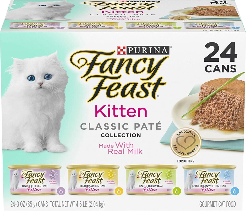 Purina Fancy Feast Grain Free PATE Wet Kitten Variety Pack Food
