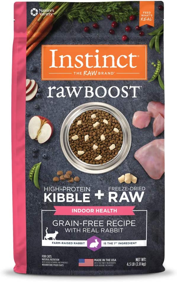 Instinct RAW Boost Indoor Grain Free with Real Rabbit Dry Cat Food