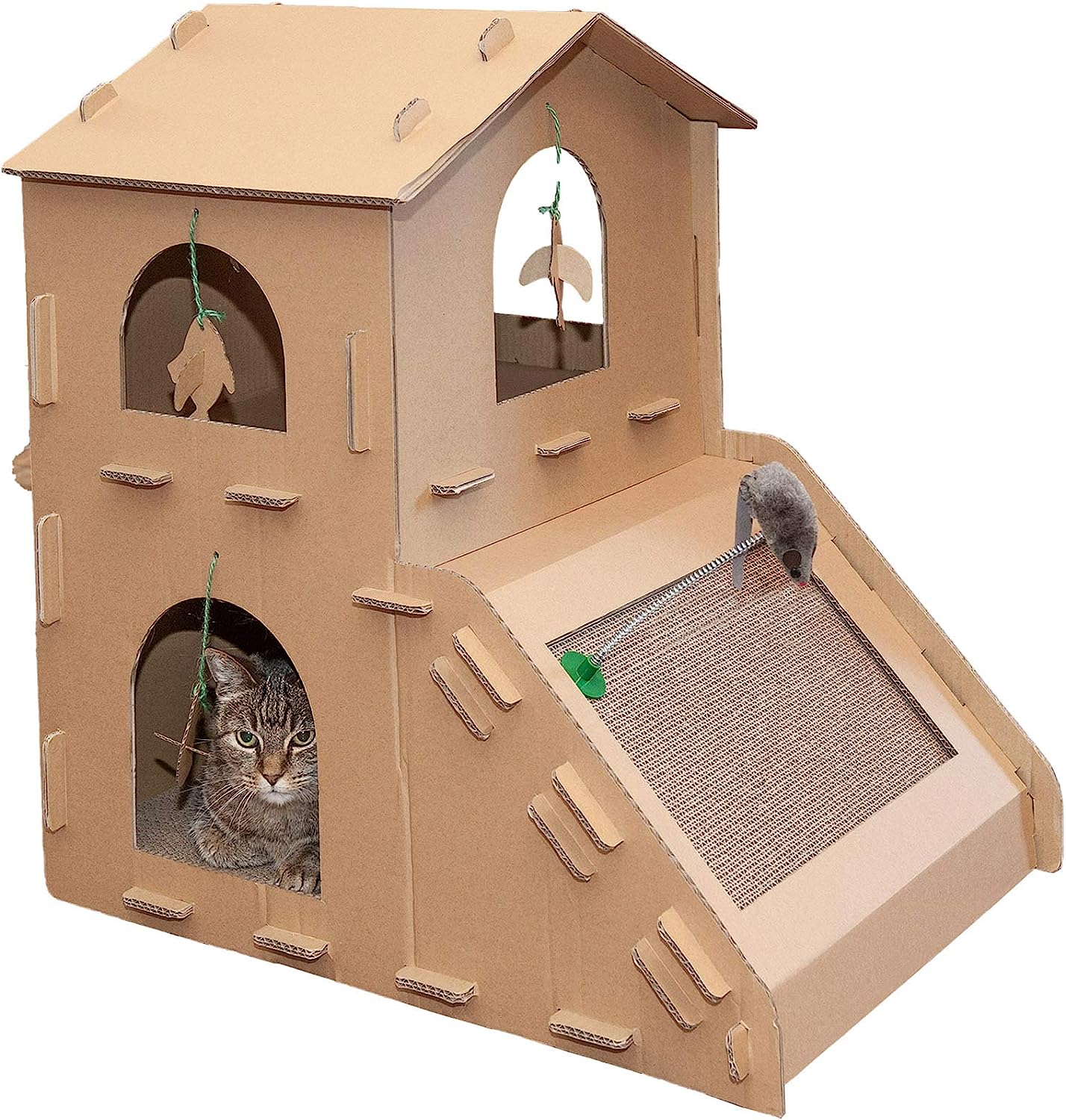 Furhaven Cardboard Multi-Level Cat House 