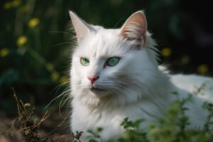 White maine coon cat
