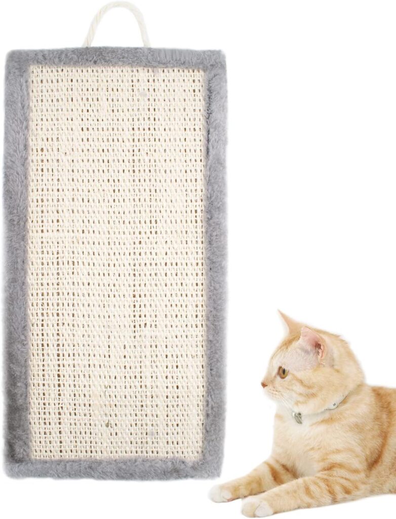 Snowting hanging cats wall plush scratching pad sisal mat 