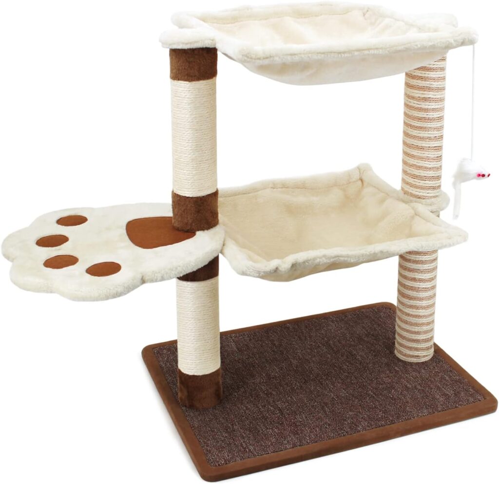 Songway  27. 5'' cat hammock tree with natural sisal cat scratching post