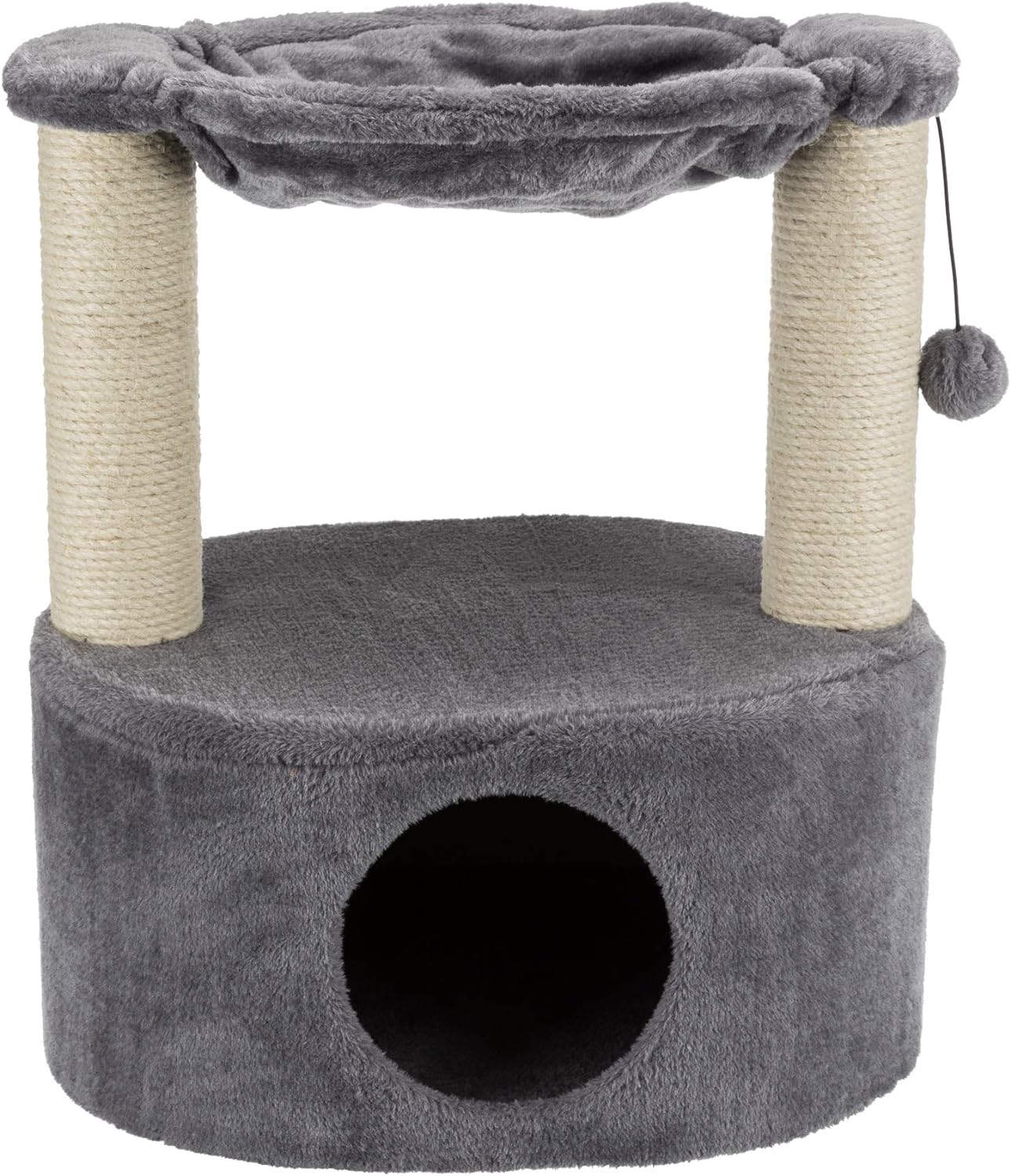 Trixie baza grande 24-in sisal scratching posts cat condo hammock dangling toy